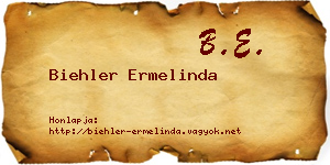 Biehler Ermelinda névjegykártya
